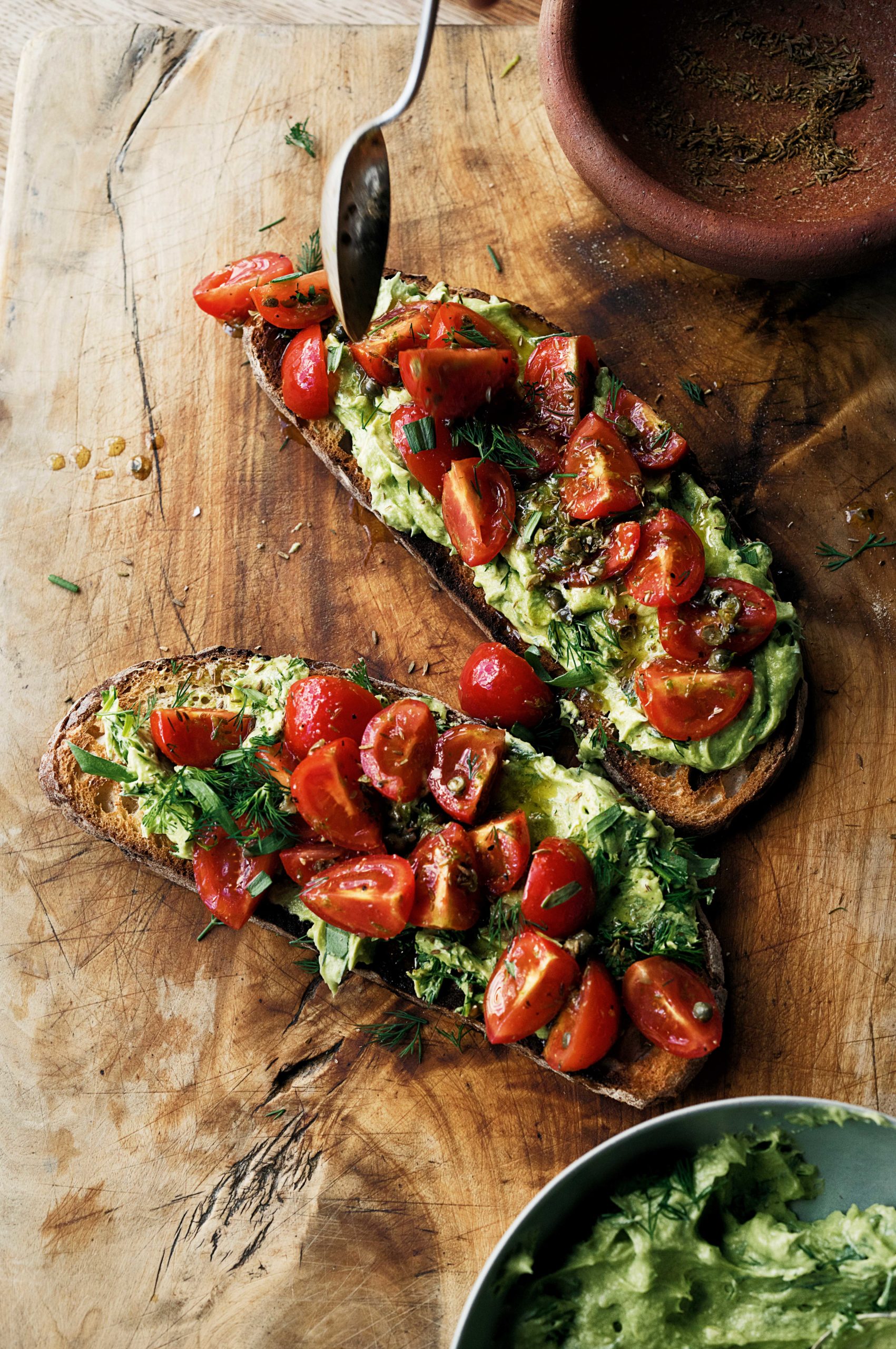 Avocado boter op toast