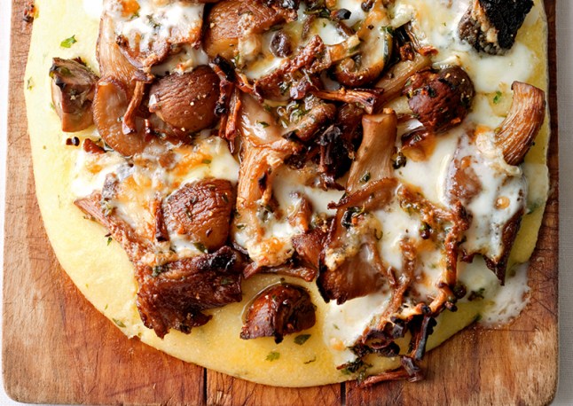 Champignon en kruiden polenta