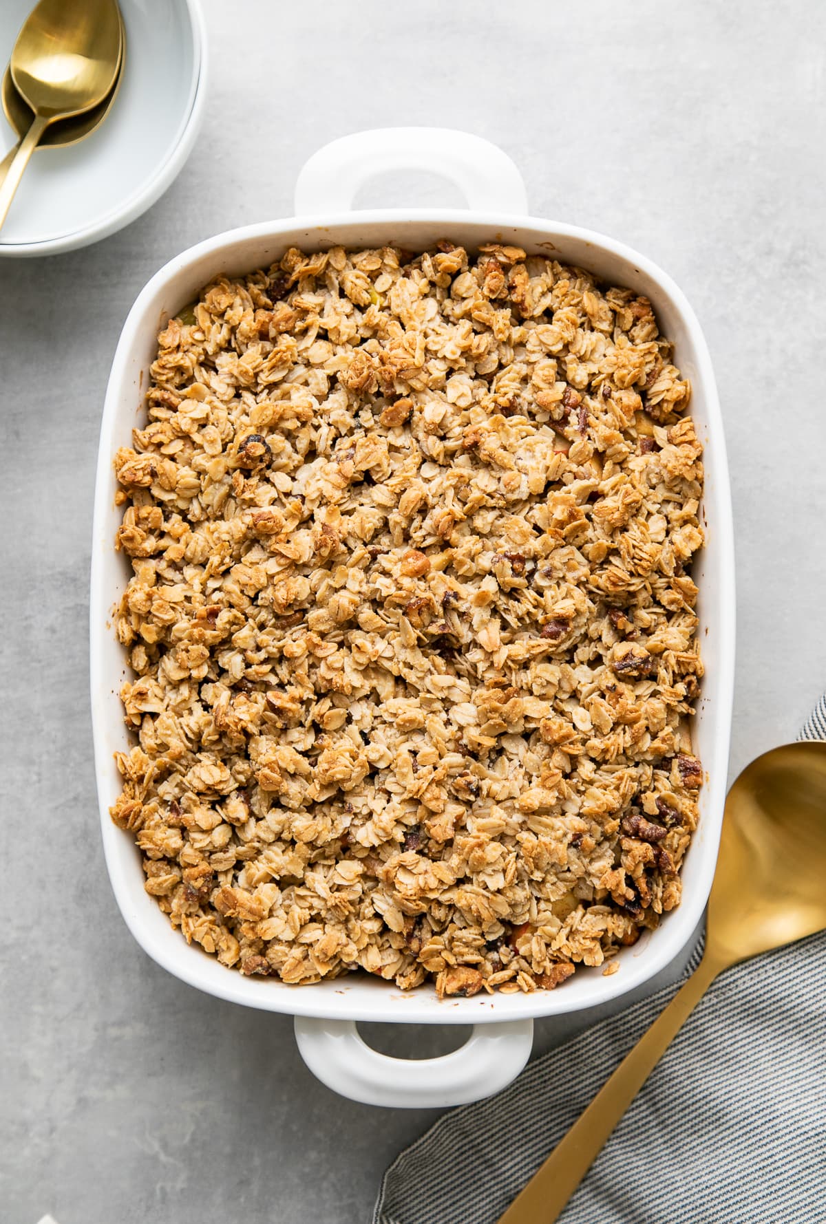 Crumble van appel, peer en speculoos