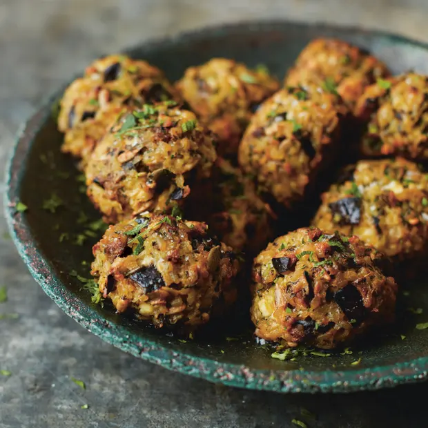 Aubergine feta kefte