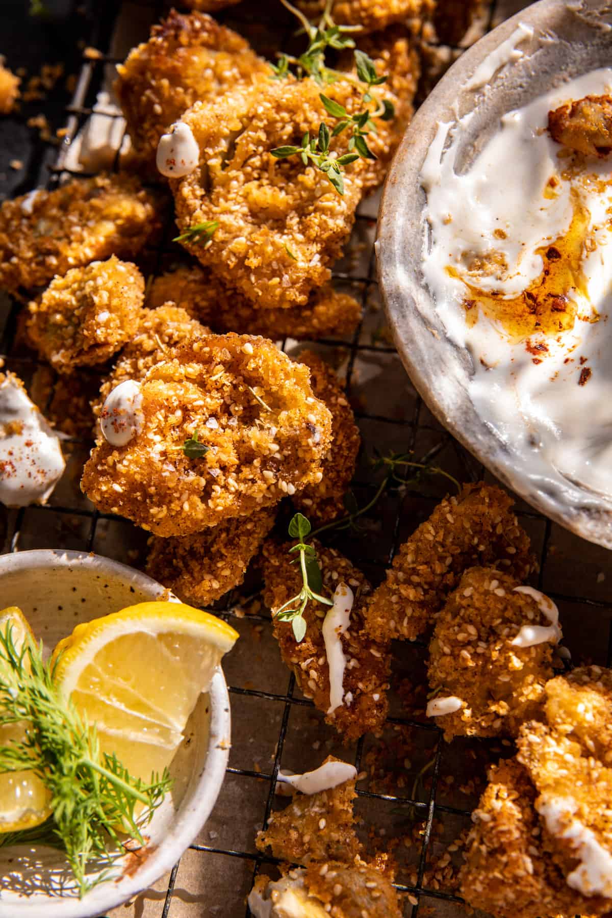Gebakken artisjokken met honingfeta