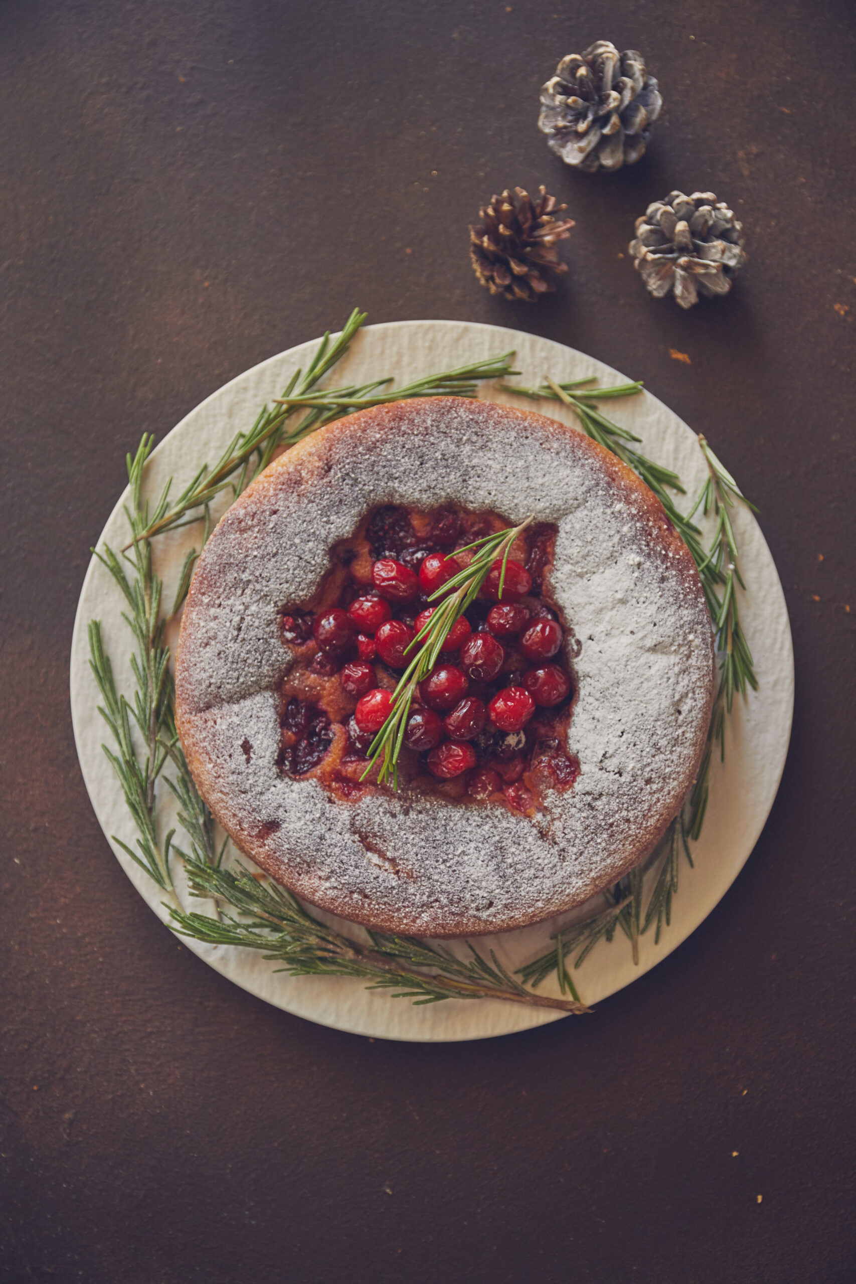 Ricotta-cranberrycake