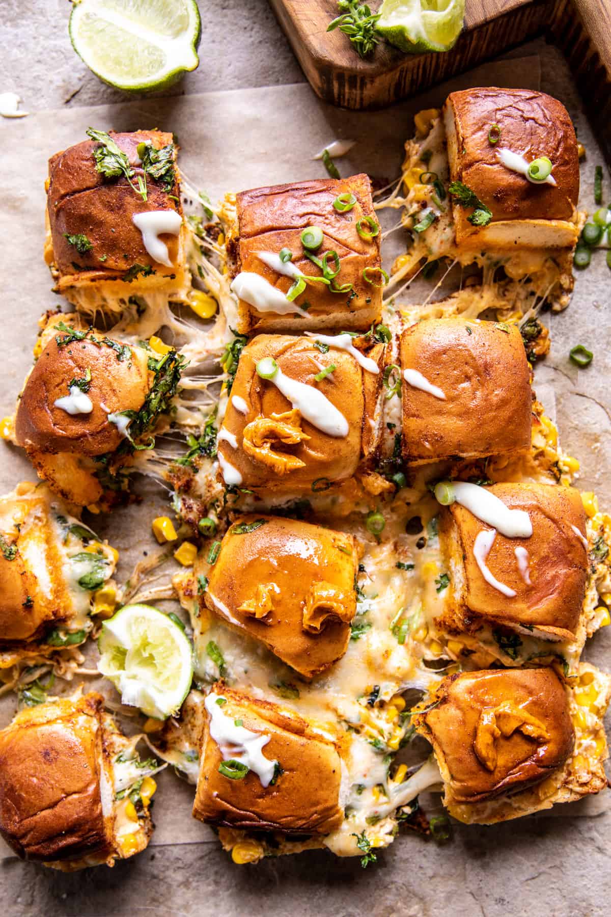 Pull Apart Street Corn Dip Sliders