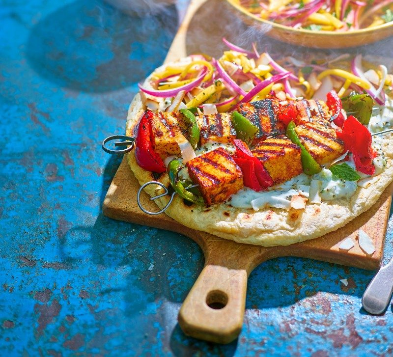 Chili paneer brochette
