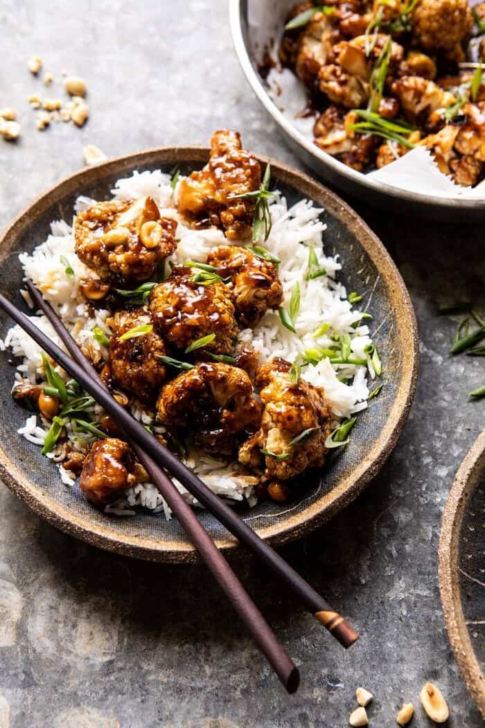 Extra kleverige Kung Pao bloemkool