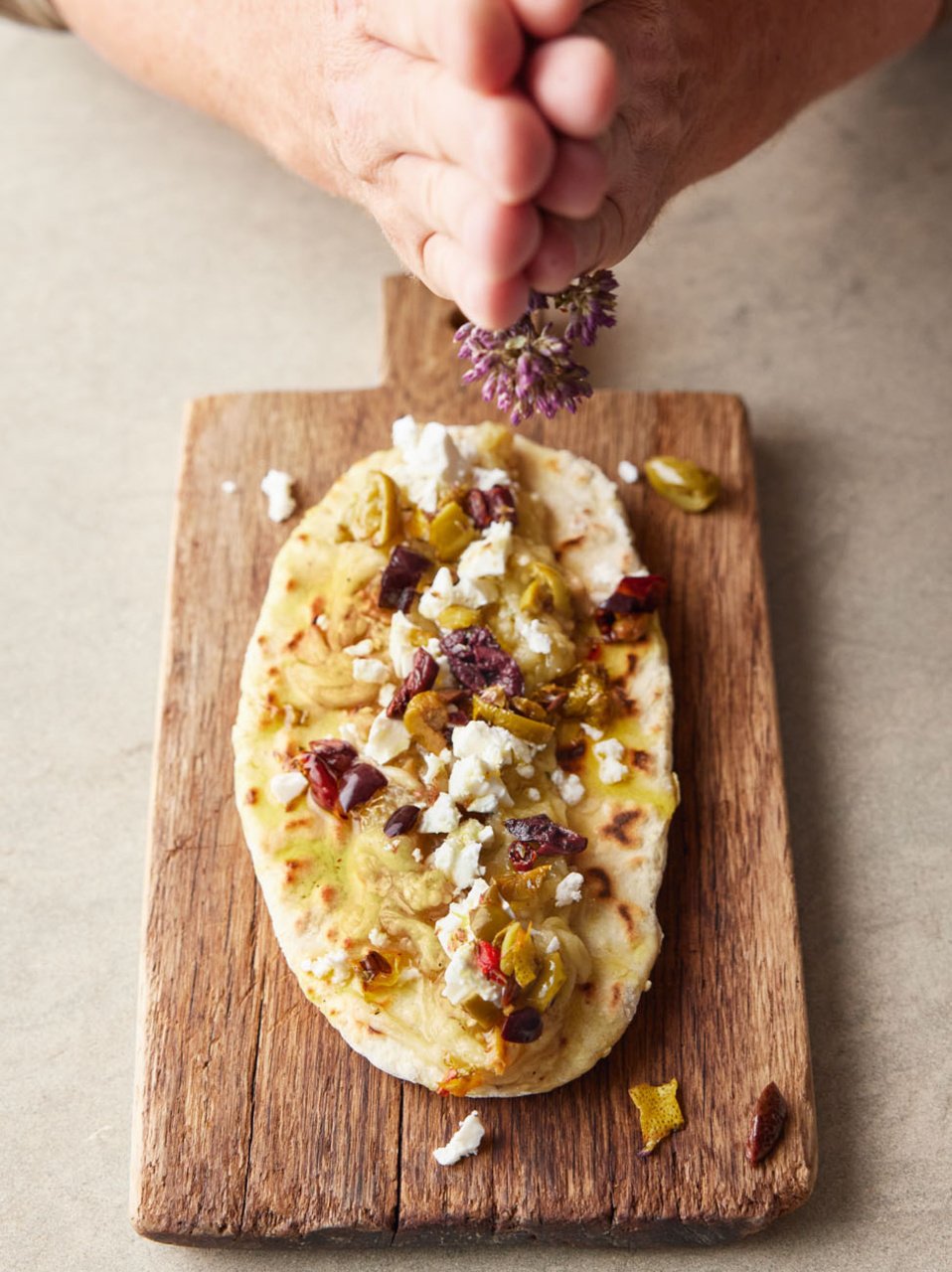 Aubergine flatbread