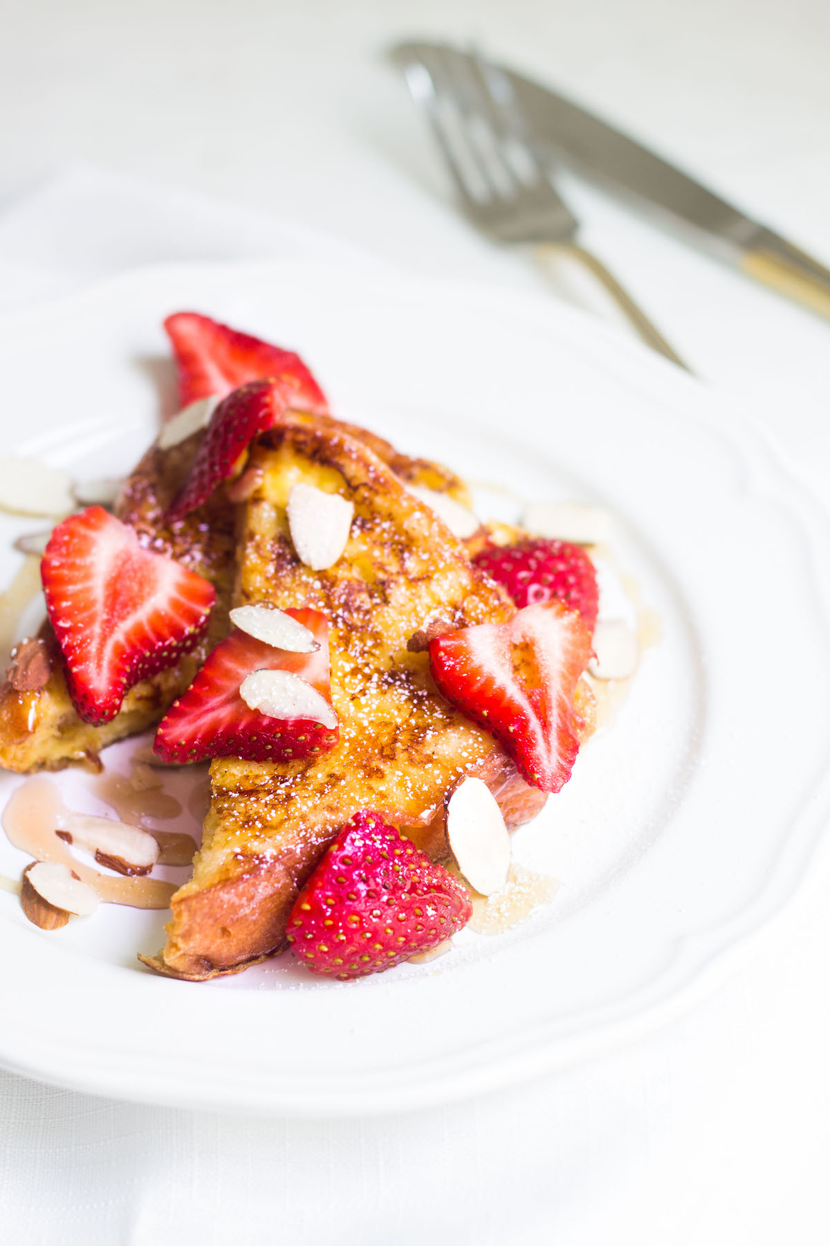 Pain perdu met aardbei