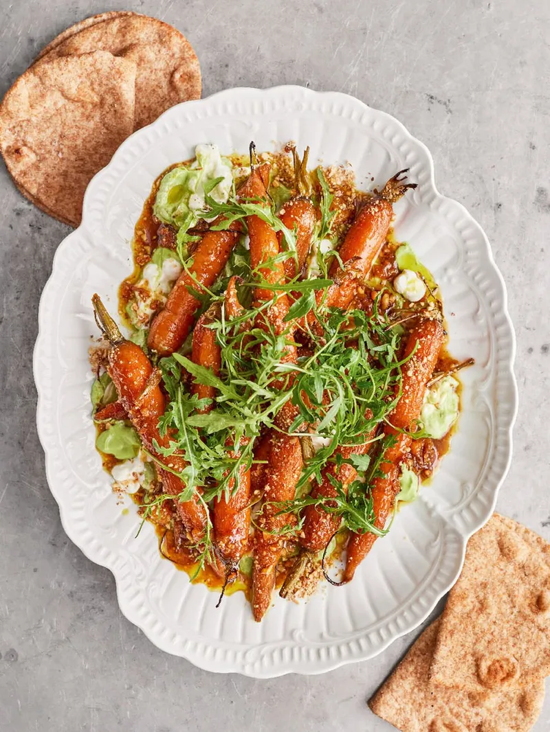 Geroosterde wortel salade