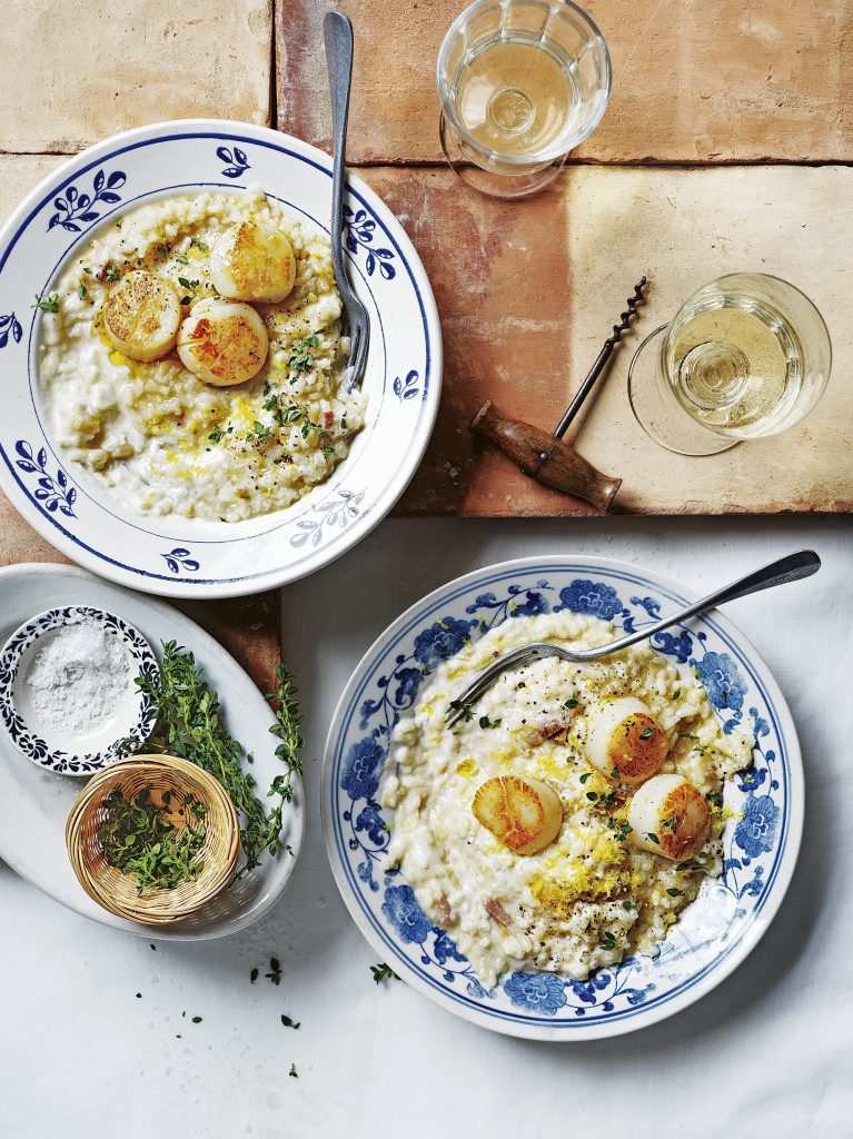 Citroenrisotto met mascarpone en coquilles