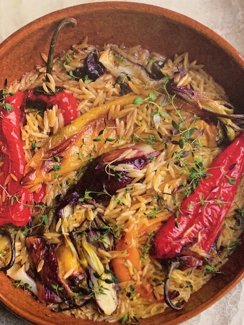 Orzo met paprika's
