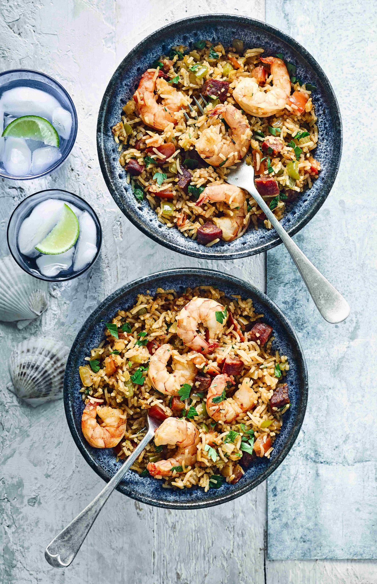 Jambalaya met scampi\'s