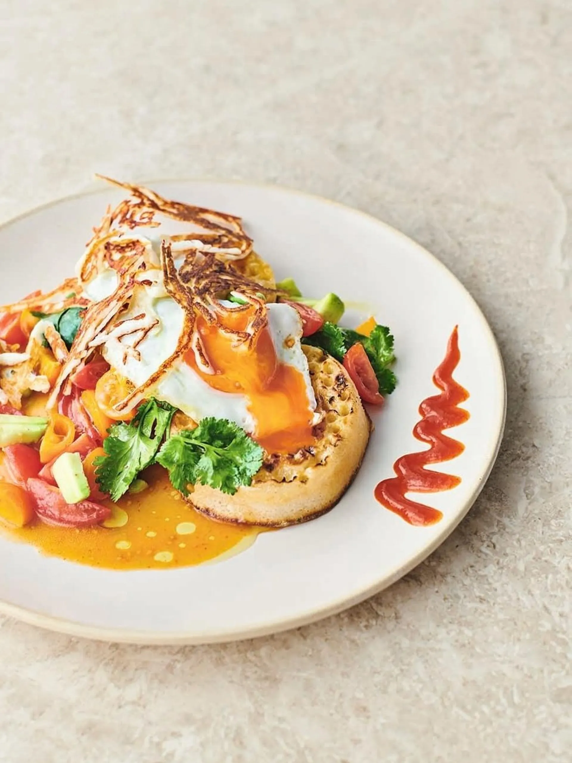 Halloumi eggy crumpets