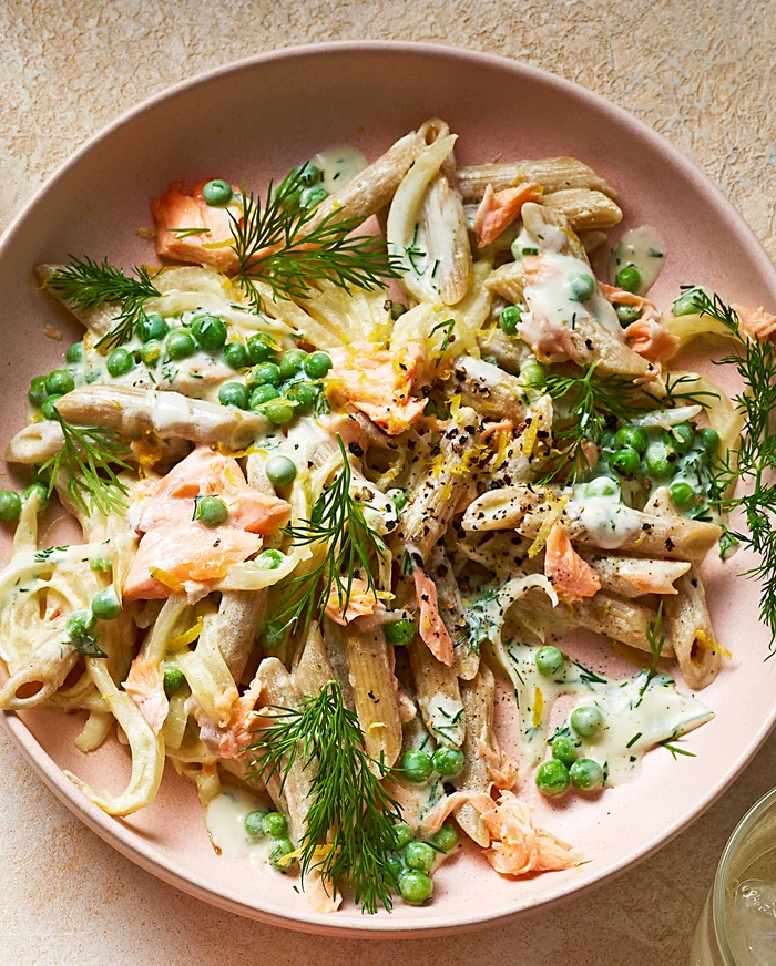 Penne-zalm salade