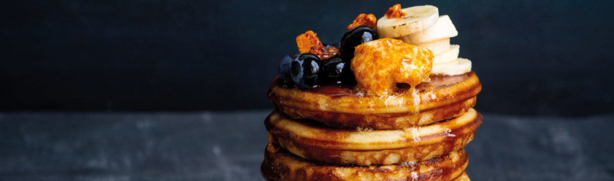 Pancakes met een honeycomb-boter