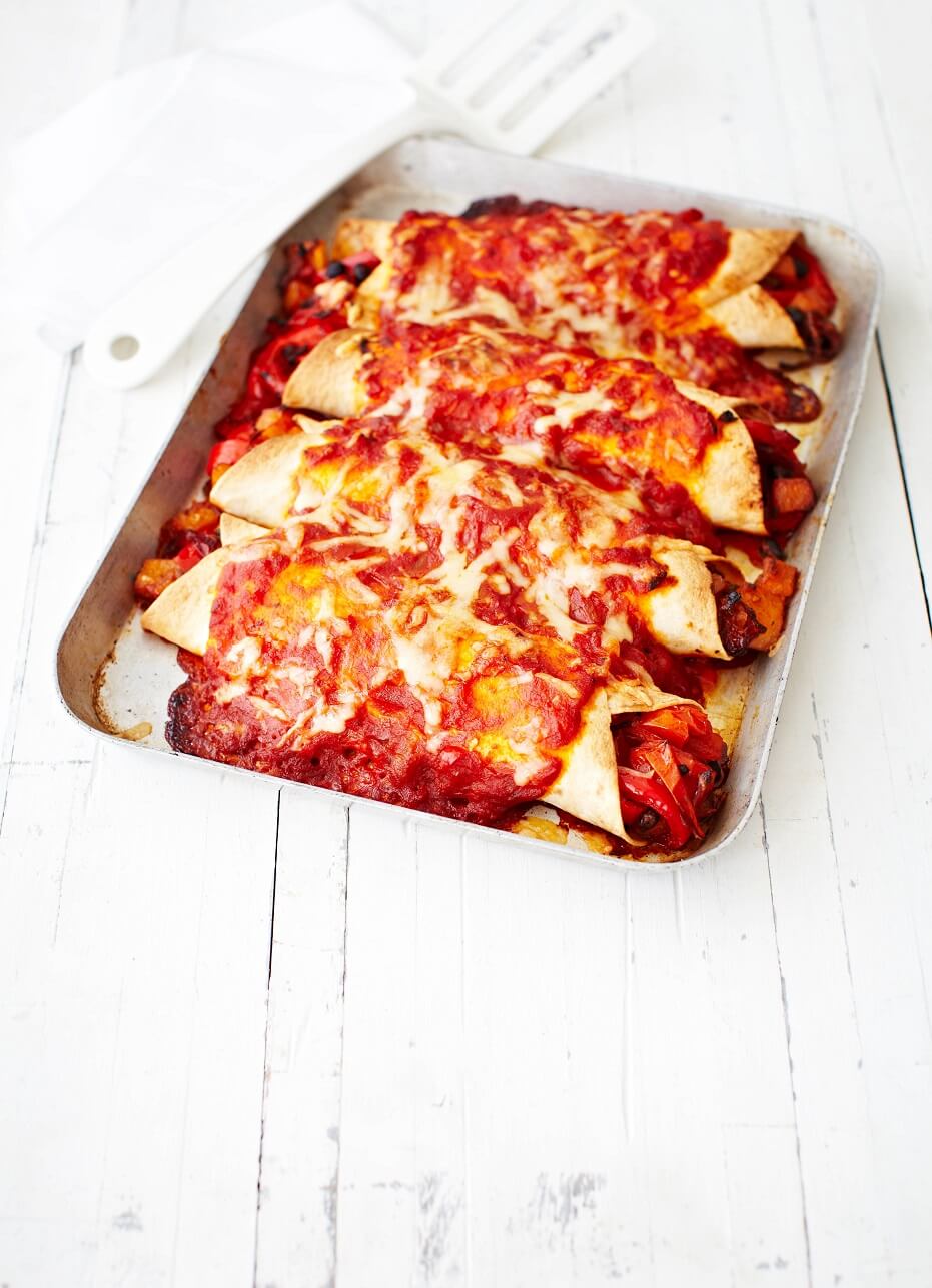 Chili sin carne enchiladas