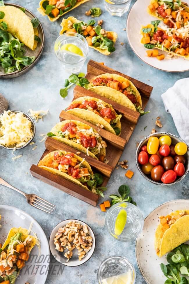 Taco's met pittige zoete aardappel