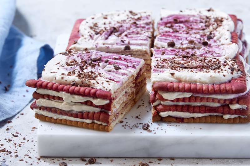 Petit-beurretaartje met ricotta, bosvruchten en chocolade