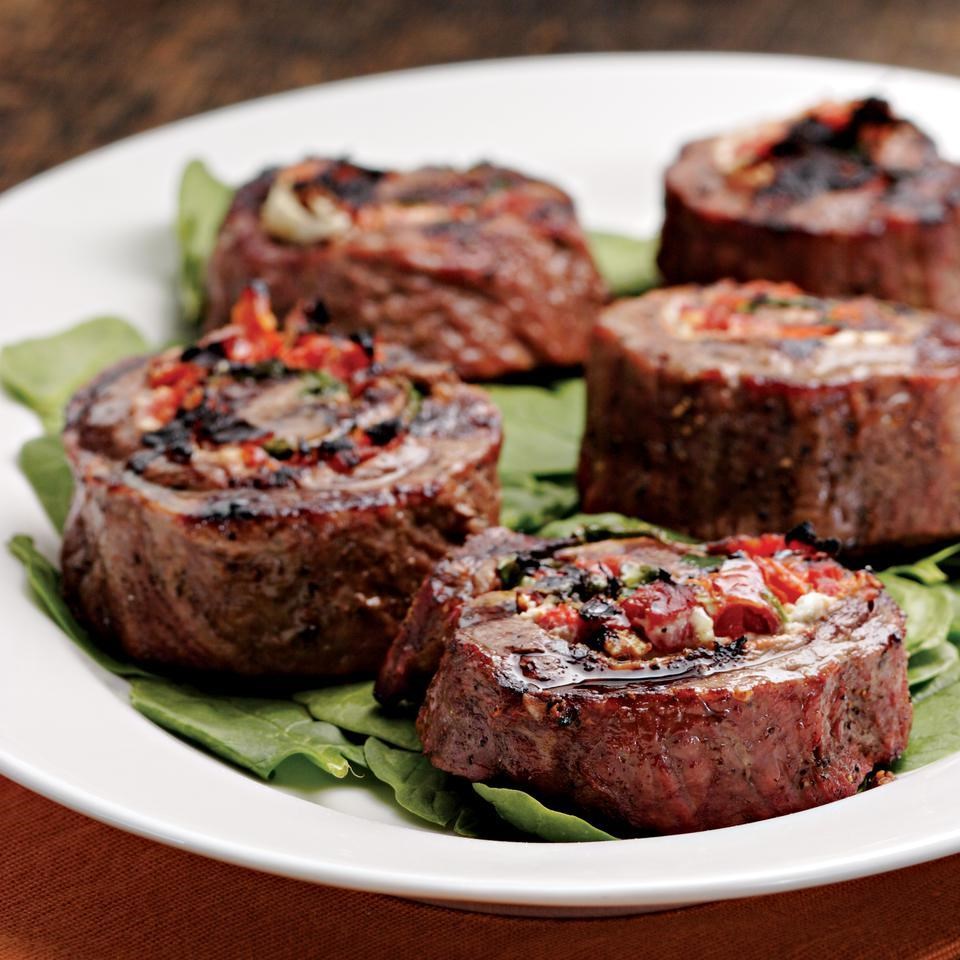 Flank steak pinwheels