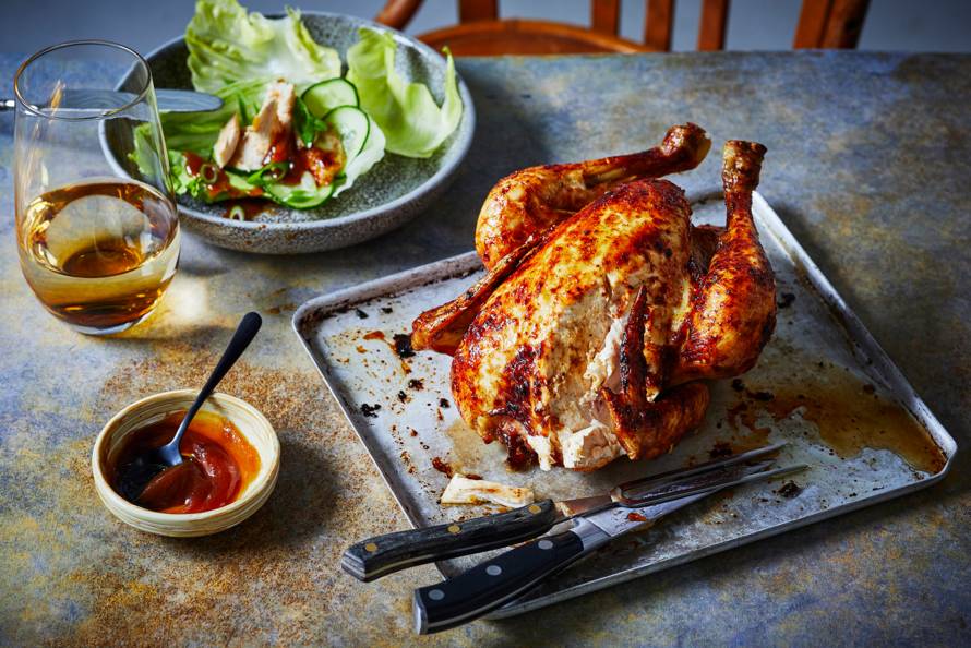 Geroosterde pekingkip met hoisinsaus