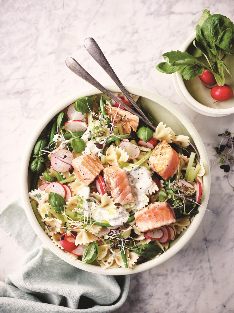 Pastasalade met zalm