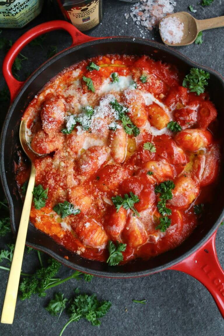 Gnocchi met paprikasaus