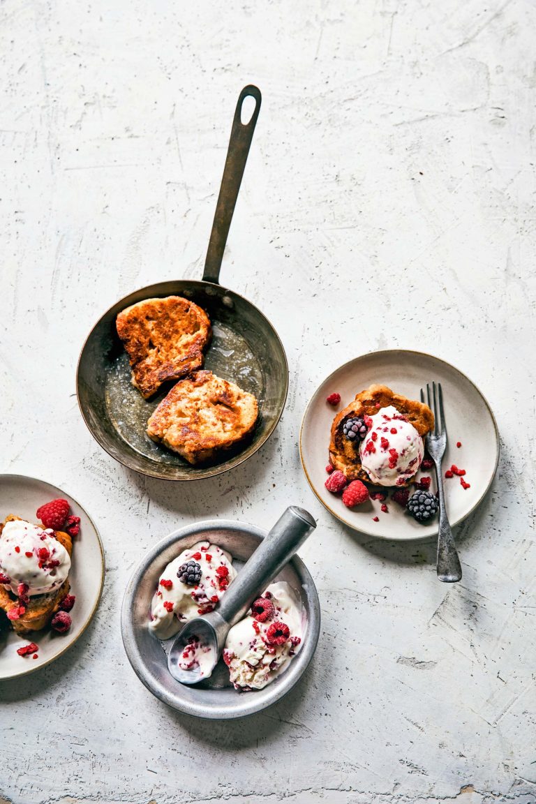 Suikerbrood met ijs van hangop