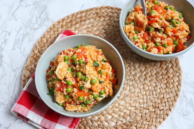 Paella met kip