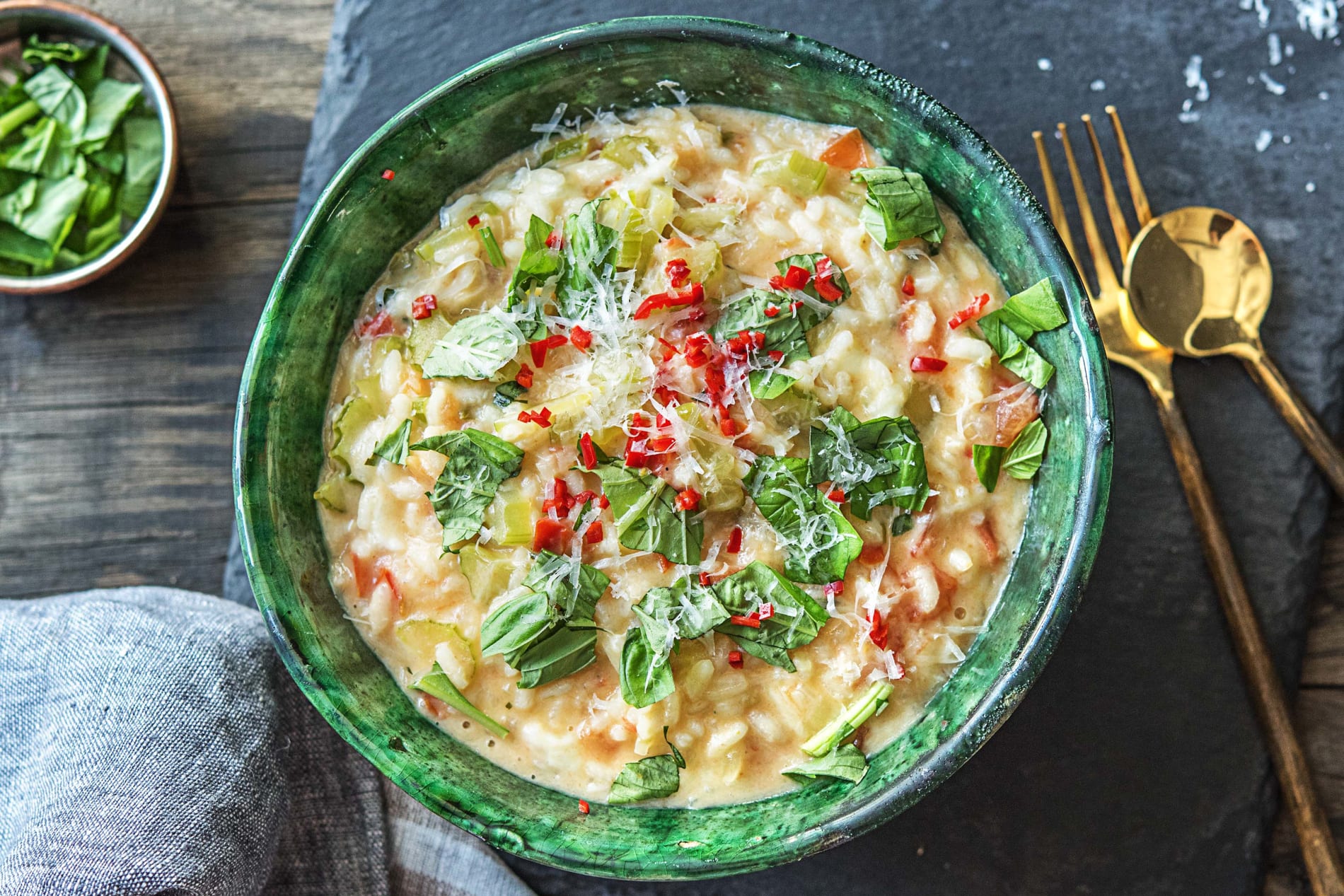 Tomaten risotto met buffelmozzarella