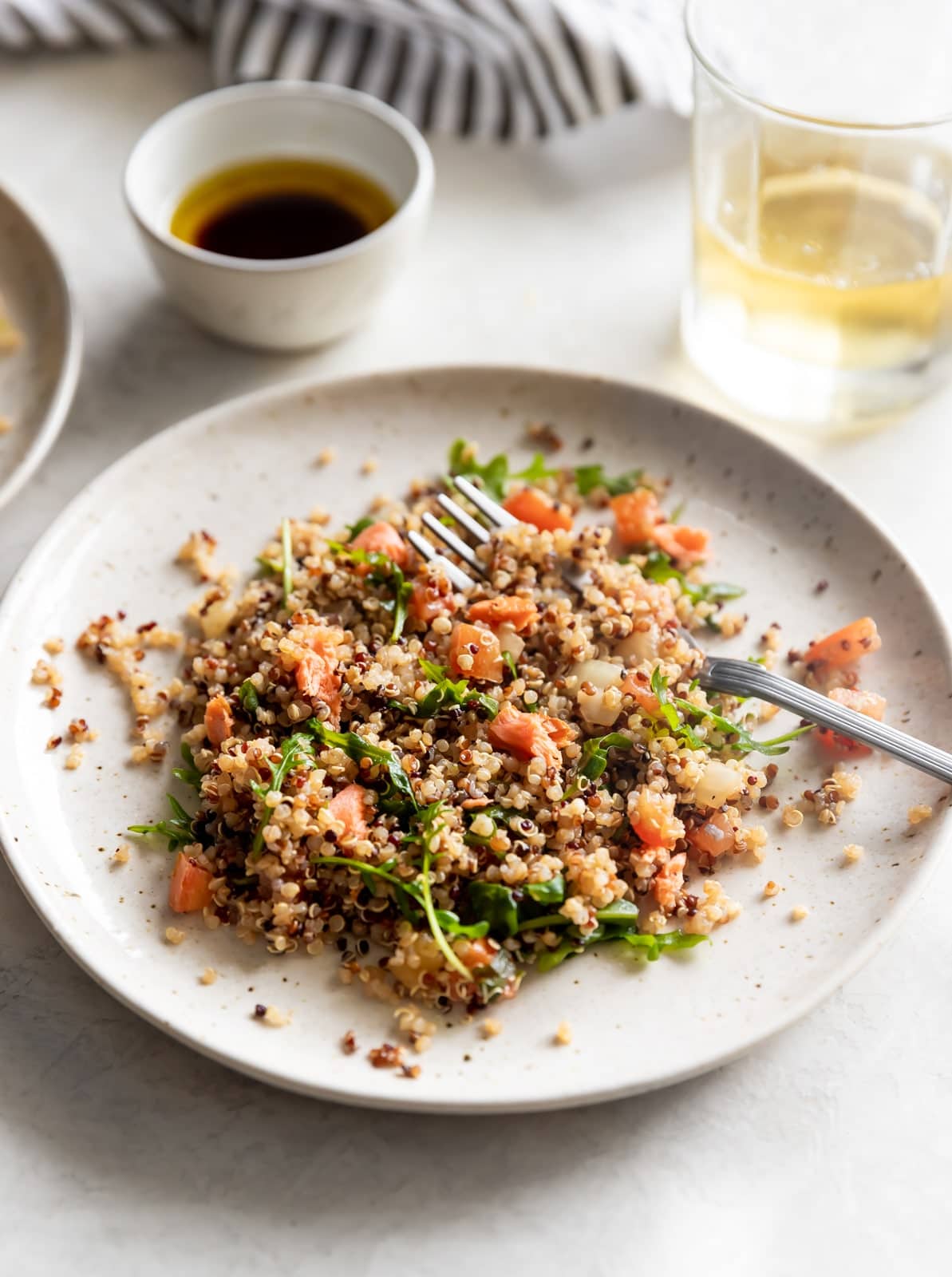 Sticky zalm met quinoa