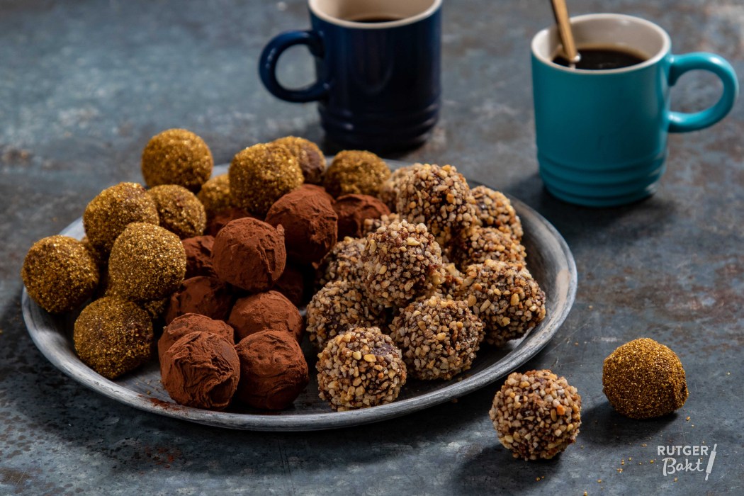 Drie soorten chocoladetruffels