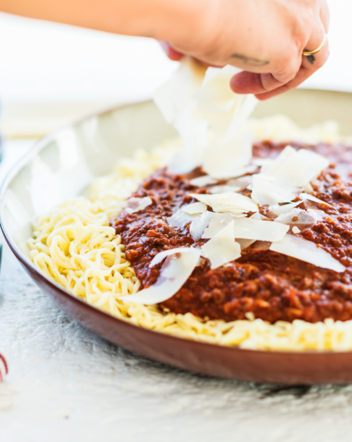 Pasta al Ragu met verse pasta