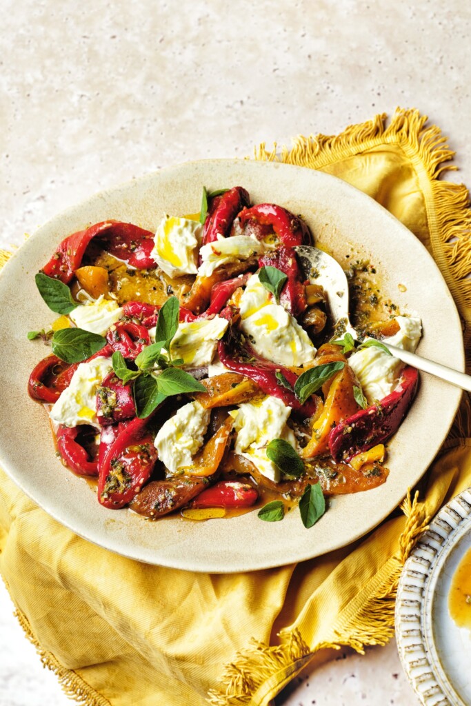 Mozzarella met gegrilde paprika agrodolce