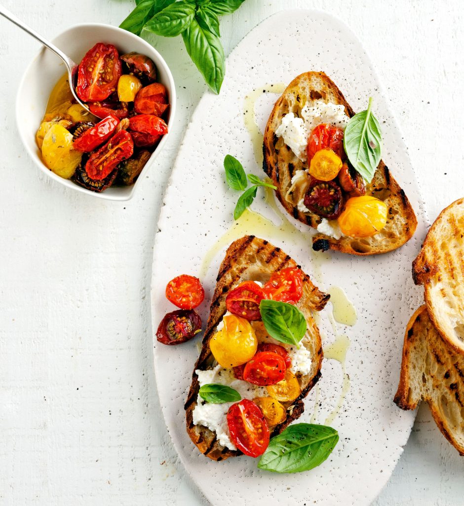 Bruschette met tomatenconfit en ricotta