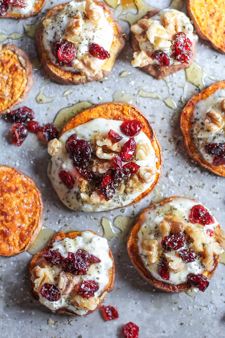 Zoet aardappel met kruidenricotta