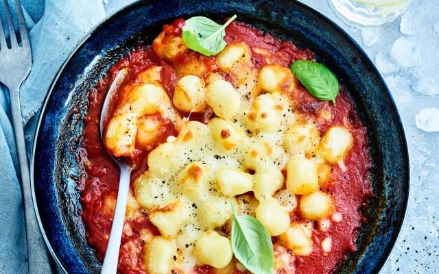 Gnocchi met saus van geroosterde tomaten