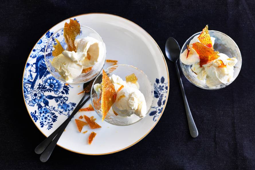 Crè­me brûlée ijs