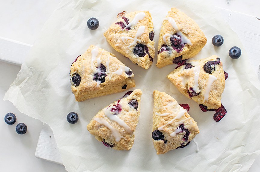 Scones met blauwe bessen