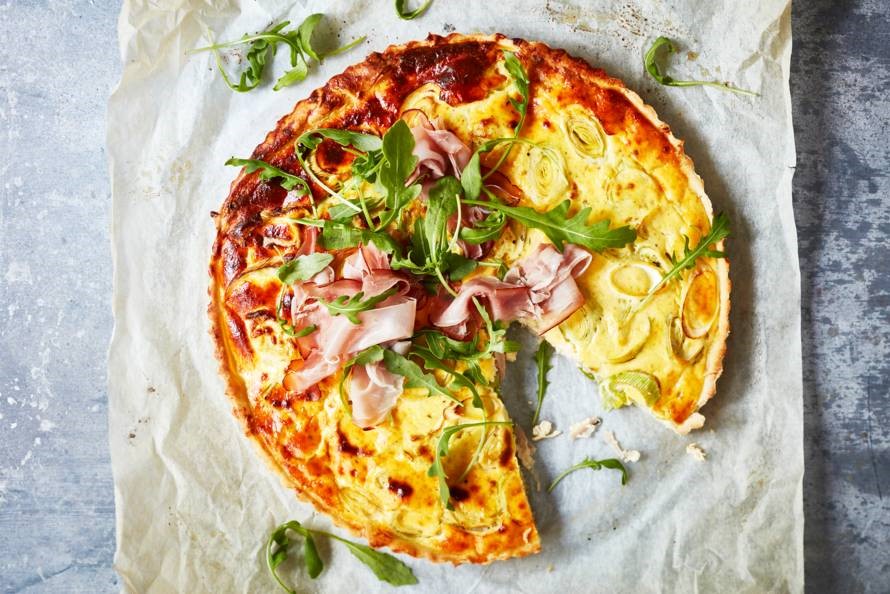 Preitaart met ham