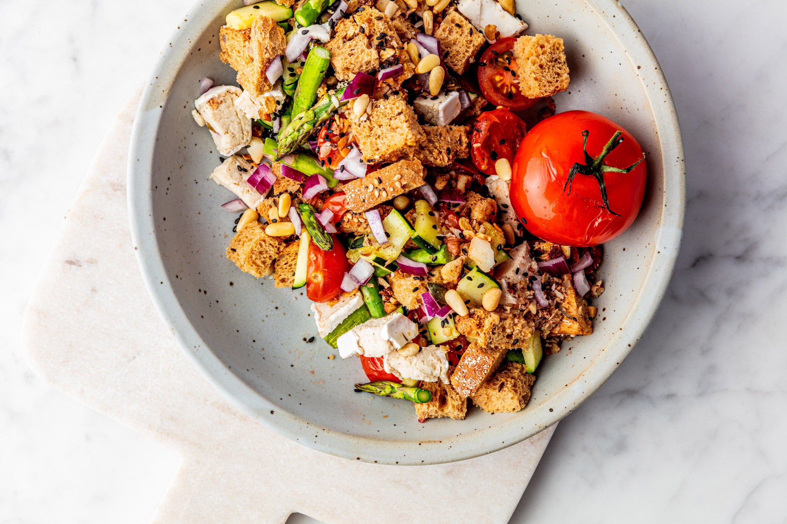 Gegrilde groenten salade