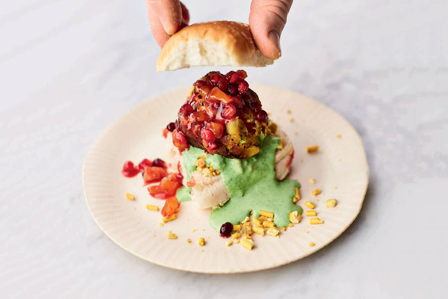 Indiase aardappel burger
