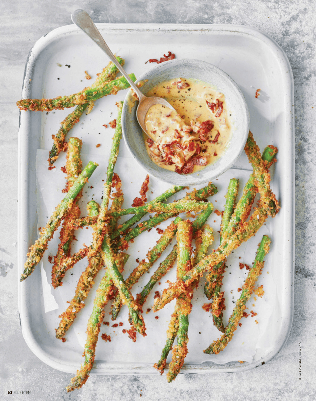 Aspergefrieten met baconnaise