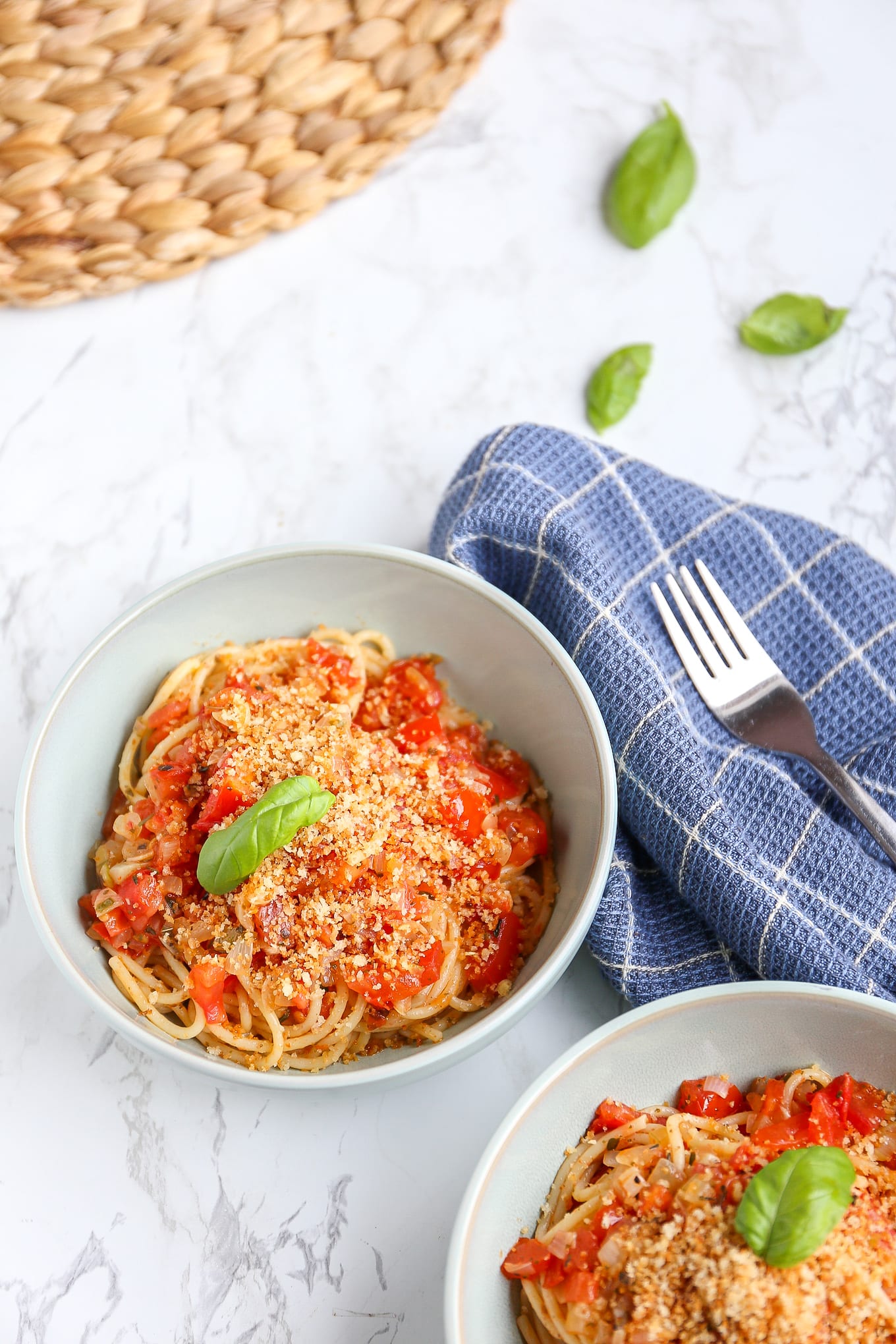Spaghetti met broodkruim