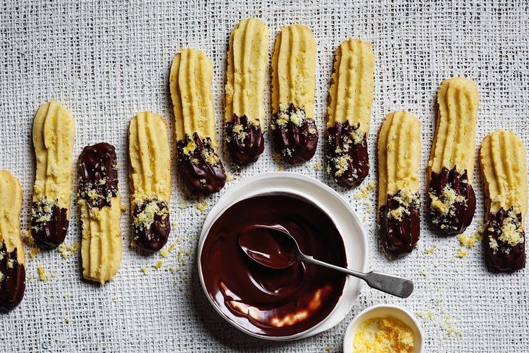 Sprits met chocolade en sinaasappel