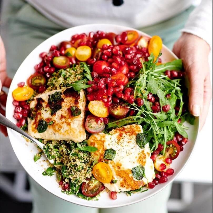 Taboulé met halloumi