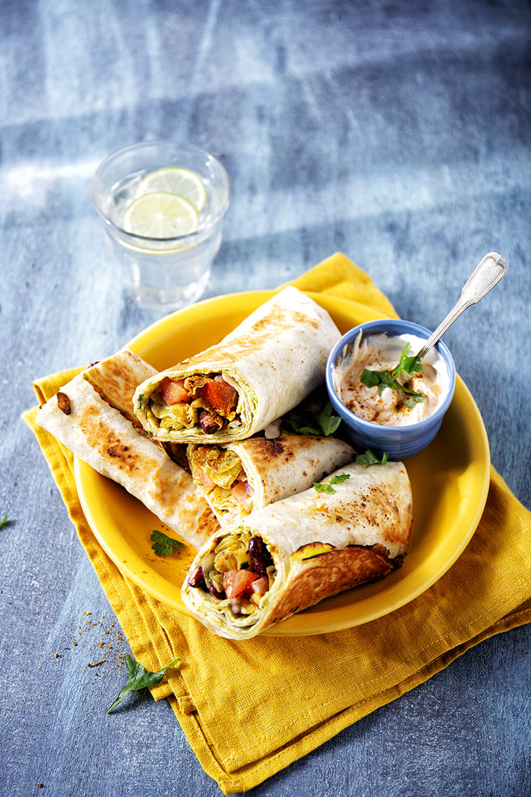Döner van spitskool met kruidenomelet