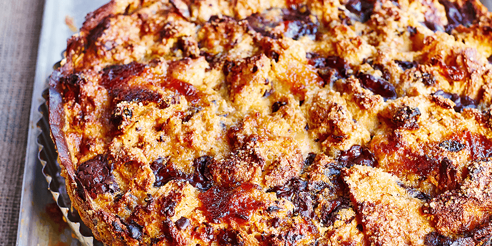 Panettone pudding taart