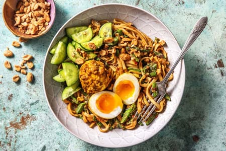 Indonesische roerbak met curry-ei