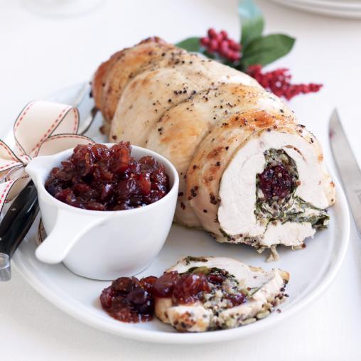 Gevulde kalkoen met cranberry en relish