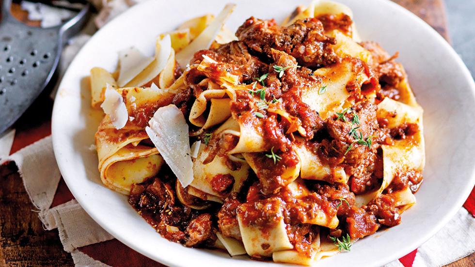 Pappardelle met ragu van salsicce