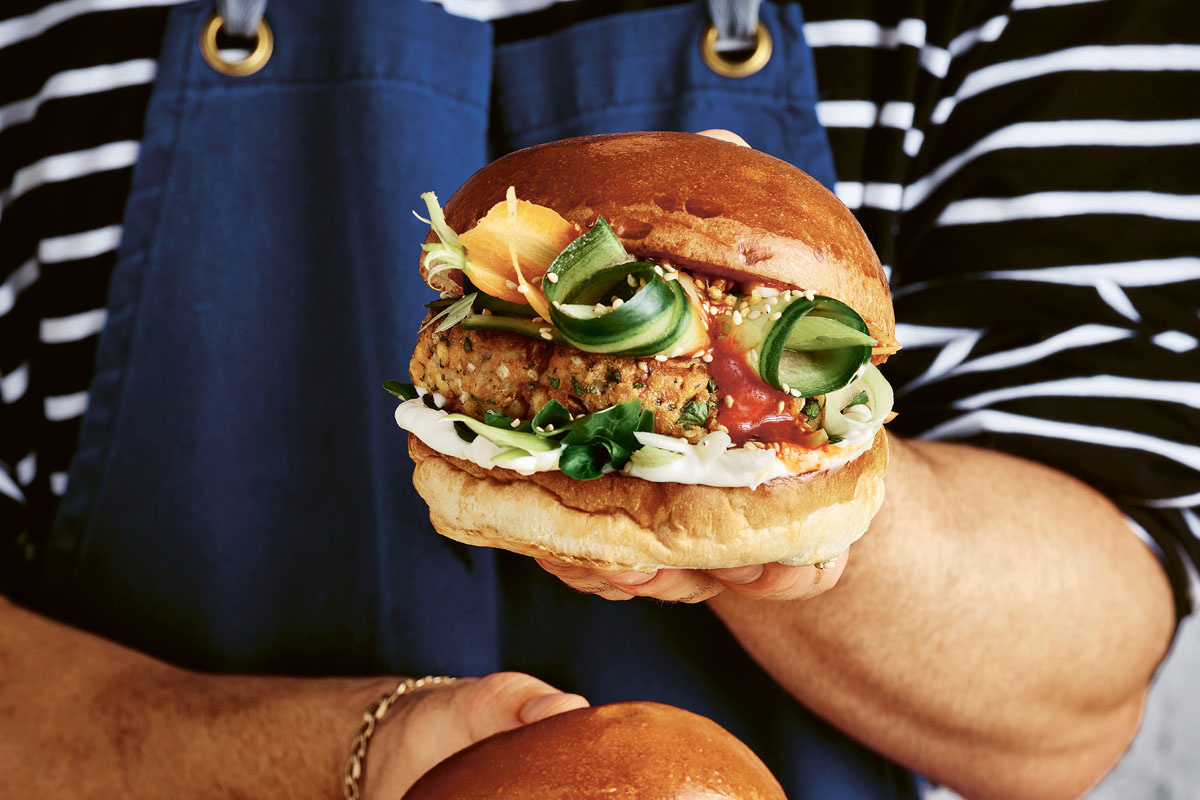Vietnamese tofu burger